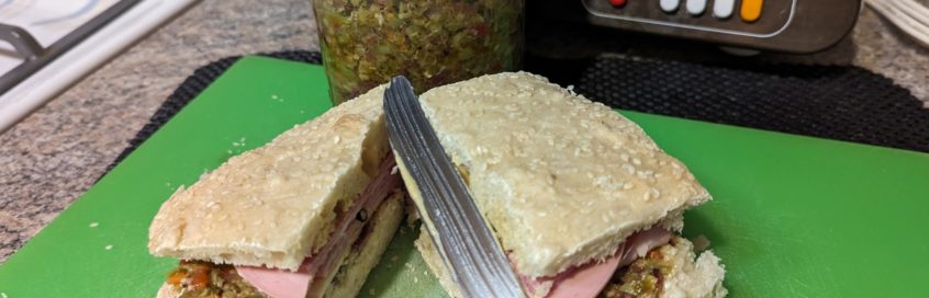 Olive Salad and Sandwich