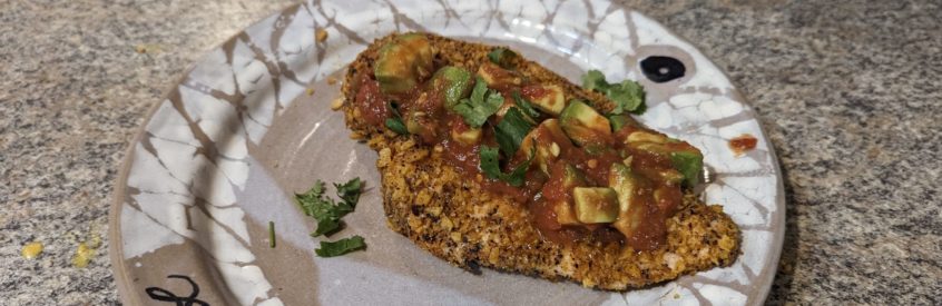 Crispy Chicken with Avocado Salsa